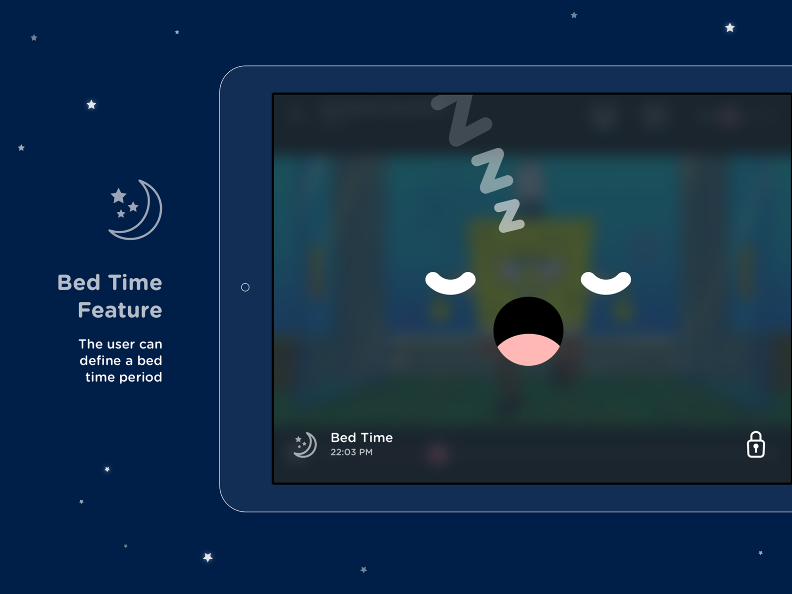 Kidsy ipad app - bed time feature by Yhello Designer on Dribbble