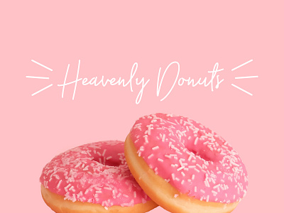 Heavenly Donuts branding cards dallas design logo package photoshop store front student