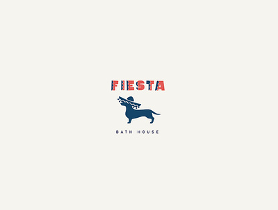 Fiesta Bath House icon illustration logo typography vector