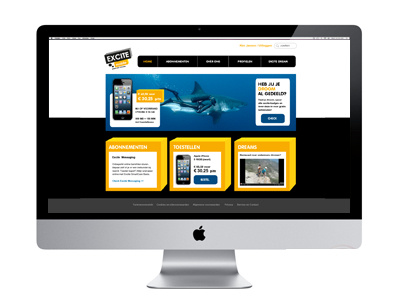 Website voor Excite Mobile