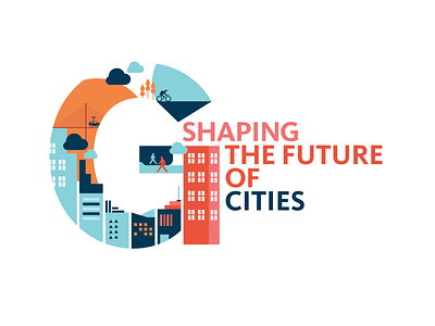 Shaping the Future of Cities branding cities conference conference design conference logo graphic identity illustration logo urban vector