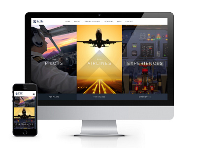 Aviation Website Homepage Concept