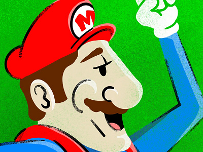 It's-a-me! art illustration jump mario mario bros mariokart nintendo procreate