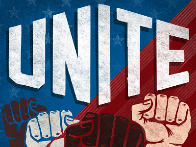 Unite 2020 art illustration ipadpro procreate rise up show up unite united states vote