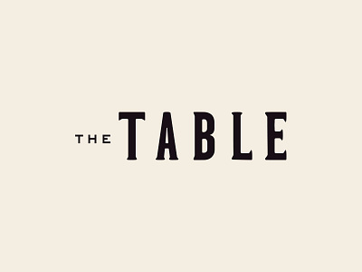 The Table art branding design interiordesign logo restaurant wordmark