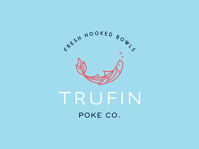 Trufin Poke Co. art branding combinationmark design fishy food interiordesign logo restaurant