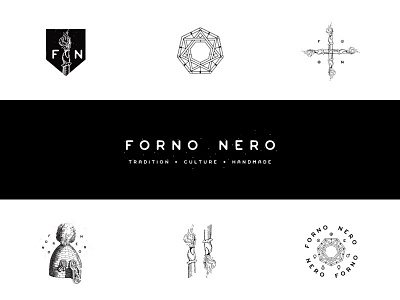 Forno Nero art branding dallas design food illustration interiordesign logo pizza restaurant texture