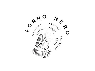 Forno Nero art branding dallas design food illustration interiordesign logo pizza restaurant texture