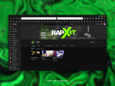 RapXit brand and youtube banner banner banner design branding design live logo logo design web youtube