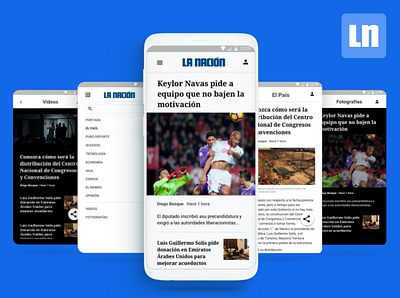 La Nación APP app design interaction interface logo ui ux