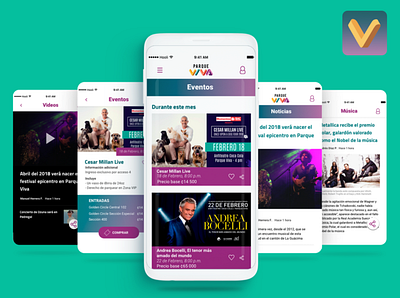 Parque Viva APP app design interaction interface logo ui ux