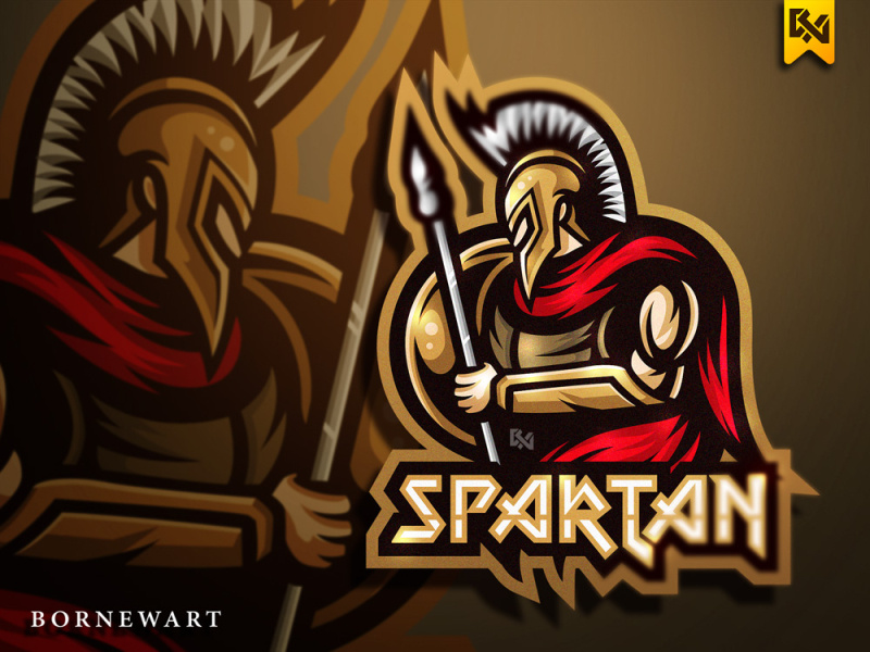 SPARTAN / ESPORTS / GAMING / MASCOT LOGO by BornewArt on Dribbble