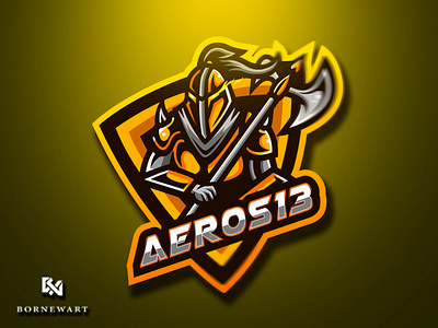 AEROS WARRIOR ESPORT / MASCOT LOGO artist brand character design drawing esport game gamer graphicdesign illustration logo logodesign mascot warrior