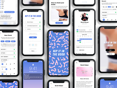 Breast cancer awareness app app branding design medical mockup product design ui