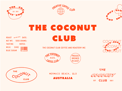 The Coconut Club branding 3d design brand branding design graphic design illustration illustrator logo photoshop ui