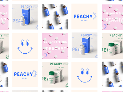 Peachy Vitamin Branding adobe branding design graphic design health illustration illustrator logo photoshop product design social media ui ux vector vitamin branding vitamins wellbeing