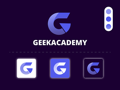 Logo Letter G for Geek Academy ai alphabet available for sale g icon letter logo lettermark logo logo designer logo letter logo letter g logomark logos monogram popular dribbble shots