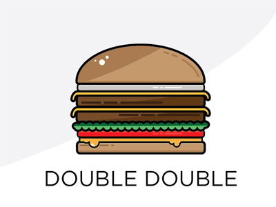 Double Double Burger! burger cheeseburger debut design food illustration illustrator innout ino noms pictogram wip