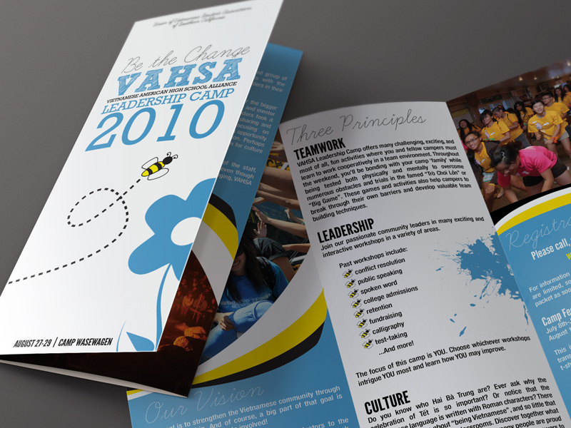 VAHSA Camp Brochure high school leadership camp brochure old 2010