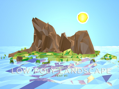 Low Poly Landscape - First Attempt 3d 3d modeling cinema 4d design landscape low poly