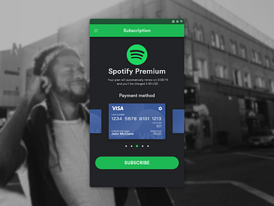 Daily UI Challenge #002 - Credit Card Checkout - Spotify checkout form checkout process credit card checkout daily 100 daily 100 challenge dailyui spotify ui