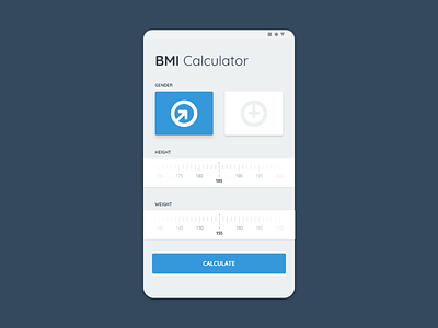 Daily UI Challenge 004 - Calculator - BMI app bmi calculator daily 100 daily challange daily ui design ui uidesign