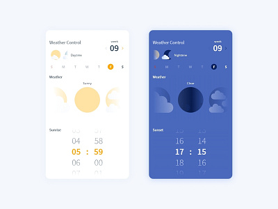 Daily UI Challenge 007 - Settings - Weather Control app app design daily 100 daily 100 challenge design settings settings ui ui ux weather weather app