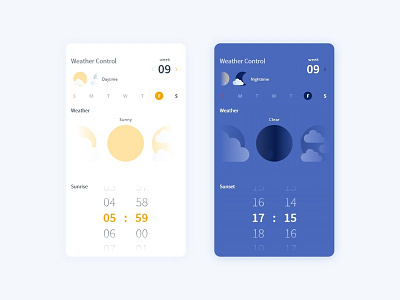 Daily UI Challenge 007 - Settings - Weather Control