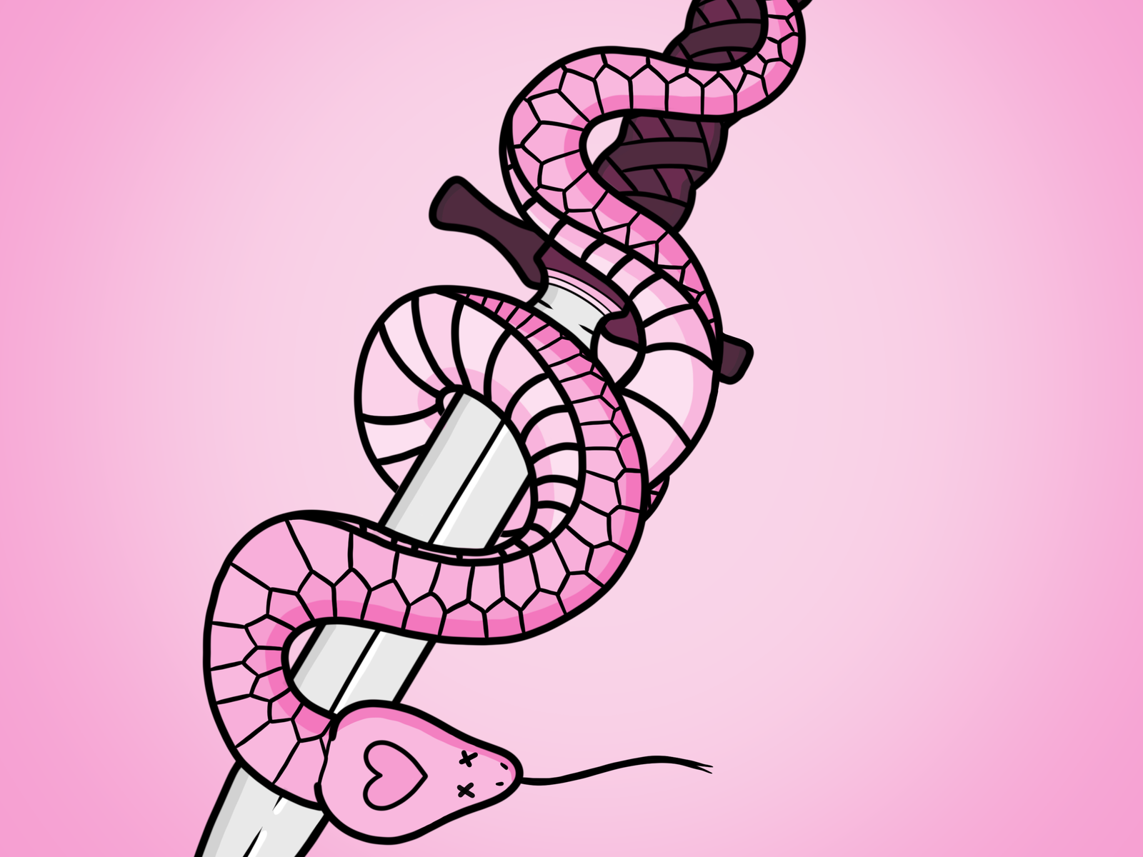 Pink Snake by Productive Aries on Dribbble