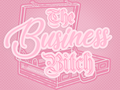 The Office "Business Bitch" cute cute fun funny girly illustration kellykapoor pink quote sticker theoffice