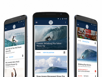 A Curated Home android cards content feed google material design mobile phone sketch sports surf