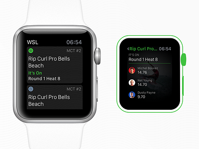 World Surf League Apple Watch apple apple watch ios sketch ui watch wearable