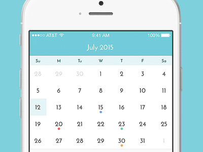 iOS Calendar UI app apple calendar ios iphone sketch ui