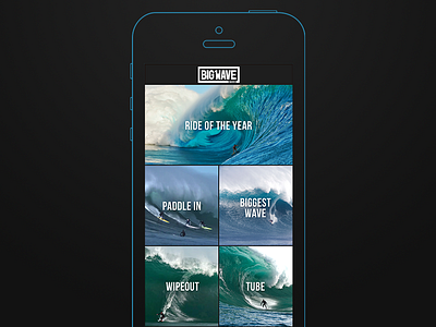 Big Wave Awards Concept 1: Structure app home ios iphone mobile navigation product sketch structure ui ux