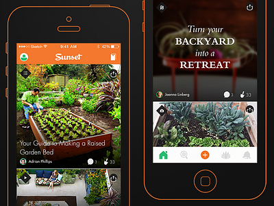 A Gardening App Idea (Home) app apple garden ios iphone sketch ui ux