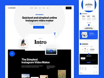 Motionden website animation clean layout simple type typography web website