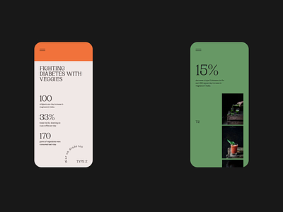 101 strategy for fighting diabetes — art direction / pt3 animation clean diabetes food layout minimal mobile simple type typography vegetable veggies website