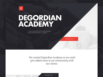 Degordian academy clean flat landing page layout minimal page responsive simple ui web webdesign website