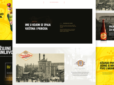 Ožujsko Website — About Žuja page beer black clean croatia design flat layout typography ui web website zagreb