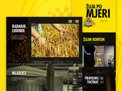 Ozujsko Website — Production Process beer clean design flat icons layout type typography ui web website