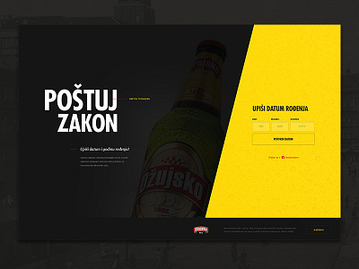 Ožujsko Website — Process Behind Redesign beer clean design flat landing page layout typography ui web web design website