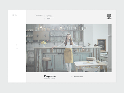Website layout — Home page clean flat landing light minimal simple typography web website