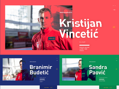 Rio 2016 Paralympic Games — Athlete page flat landing minimal rio simple typography web website