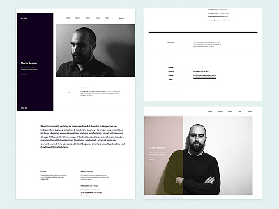 Layout exploration — personal website clean flat layout portfolio simple type typography web website