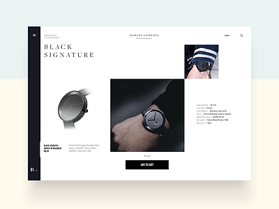 Watches Domenico — Experimental Layout domenico fashion flat minimal modal product ui watch web website