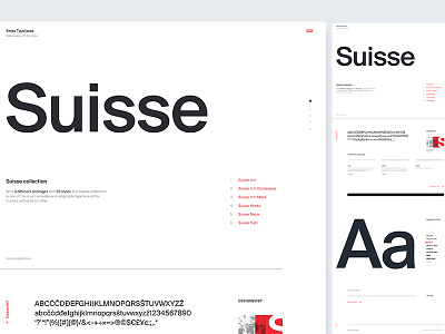 Suisse Type Specimen / UI Challenge — Week 12 clean layout minimal simple specimen suisse type typography web website