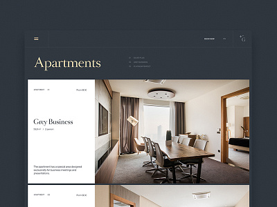 The Golden Center Apartments—Apartmets page apartments clean croatia gold layout minimal realestate typography ui web website zagreb