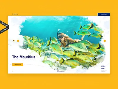 Lufthansa Dreamscapes — Destination screen airline awwwards clean lufthansa mauritius site travel web website