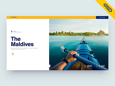 Lufthansa Dreamscapes—Destination single page airline clean fwa lufthansa maldieves mauritius site travel ui web website