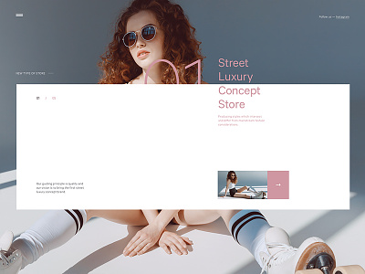 Street Concept Store clean fashion minimal store street type typography web website